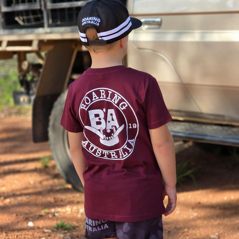 KIDS BURGUNDY T SHIRT